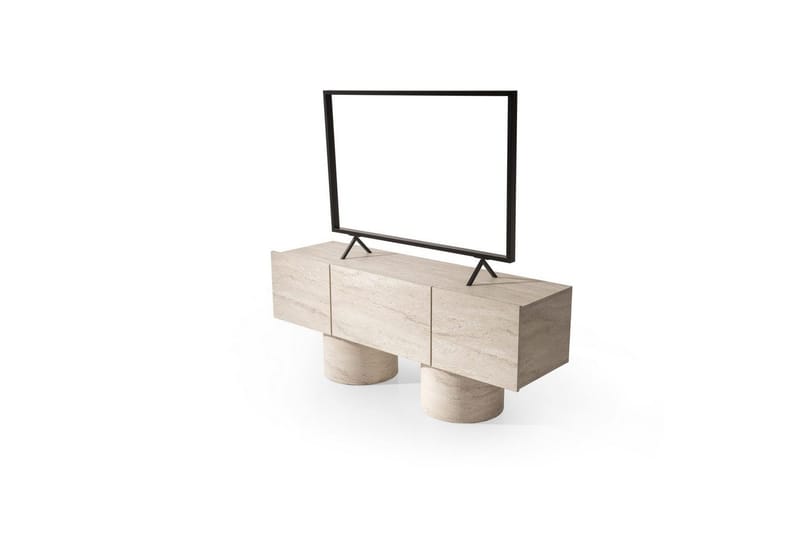 Abbas TV-taso 150 cm - Travertiini - Huonekalut - TV- & Mediakalusteet - Tv taso & Mediataso
