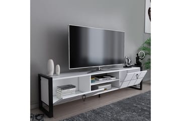Abbas TV-taso 184 cm - Valkoinen/Musta - Huonekalut - TV- & Mediakalusteet - Tv taso & Mediataso
