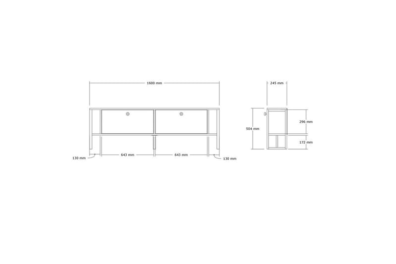 Ahu TV-taso 160 cm - Pähkinä - Huonekalut - TV- & Mediakalusteet - Tv taso & Mediataso
