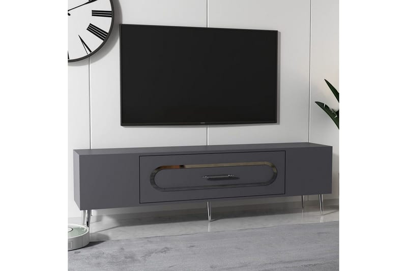 Aldor TV-taso 150 cm - Antrasiitti/Hopea - Huonekalut - TV- & Mediakalusteet - Tv taso & Mediataso