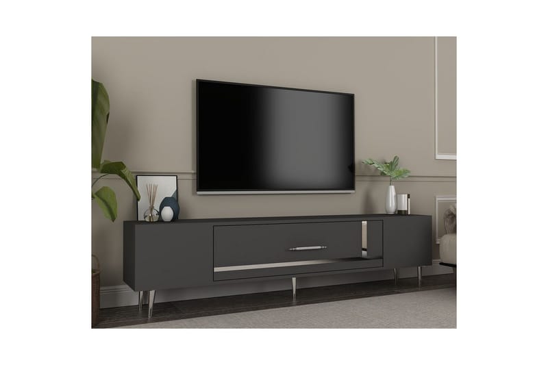 Aldor TV-taso 150 cm - Antrasiitti/Hopea - Huonekalut - TV- & Mediakalusteet - Tv taso & Mediataso