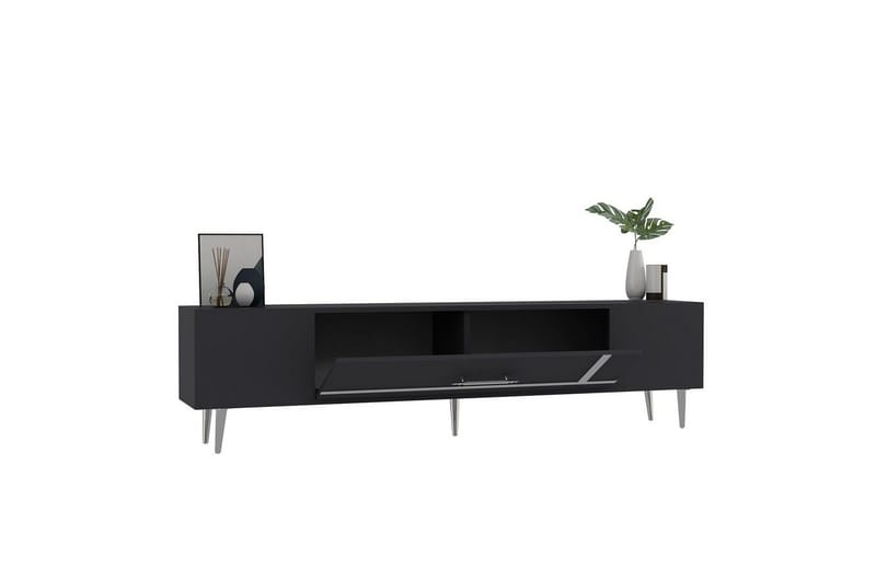 Aldor TV-taso 150 cm - Antrasiitti/Hopea - Huonekalut - TV- & Mediakalusteet - Tv taso & Mediataso