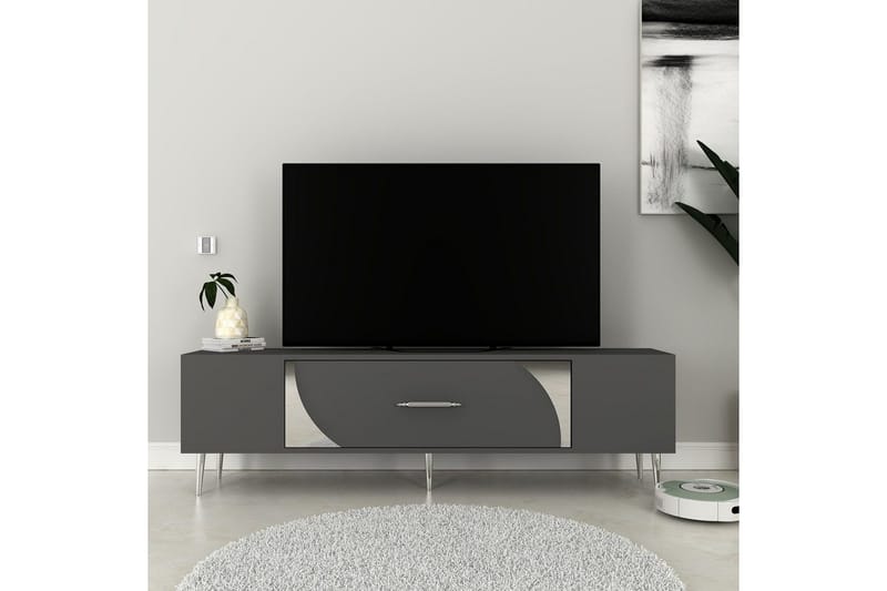 Aldor TV-taso 150 cm - Antrasiitti/Hopea - Huonekalut - TV- & Mediakalusteet - Tv taso & Mediataso