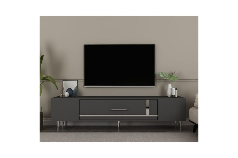 Aldor TV-taso 150 cm - Antrasiitti/Hopea - Huonekalut - TV- & Mediakalusteet - Tv taso & Mediataso