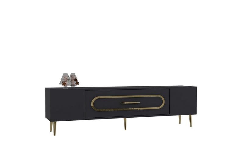 Aldor TV-taso 150 cm - Antrasiitti/Keltainend - Huonekalut - TV- & Mediakalusteet - Tv taso & Mediataso