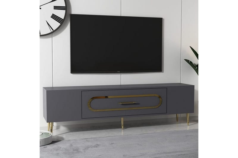 Aldor TV-taso 150 cm - Antrasiitti/Keltainend - Huonekalut - TV- & Mediakalusteet - Tv taso & Mediataso
