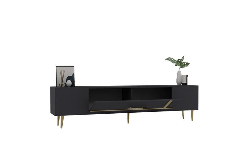 Aldor TV-taso 150 cm - Antrasiitti/Keltainend - Huonekalut - TV- & Mediakalusteet - Tv taso & Mediataso