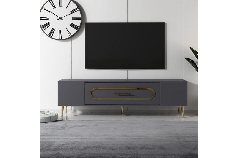Aldor TV-taso 150 cm - Antrasiitti/Keltainend - Huonekalut - TV- & Mediakalusteet - Tv taso & Mediataso