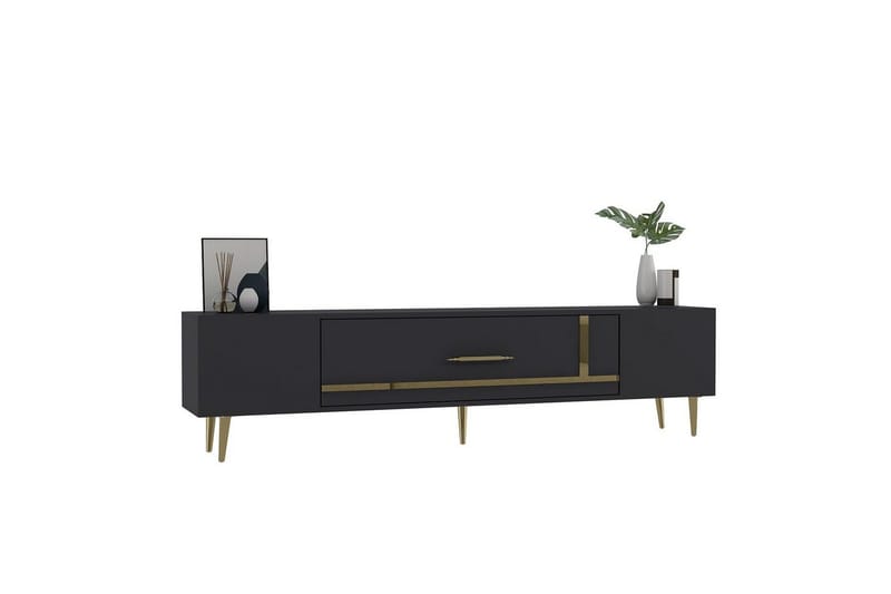 Aldor TV-taso 150 cm - Antrasiitti/Keltainend - Huonekalut - TV- & Mediakalusteet - Tv taso & Mediataso