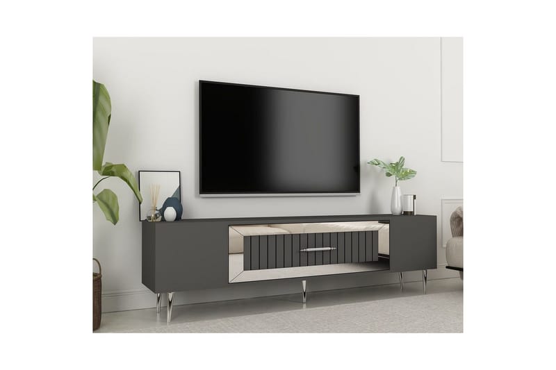 Anira TV-taso 150 cm - Antrasiitti/Hopea - Huonekalut - TV- & Mediakalusteet - Tv taso & Mediataso