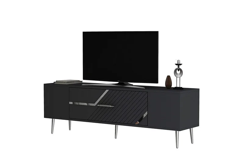 Anira TV-taso 150 cm, Antrasiitti/Hopea