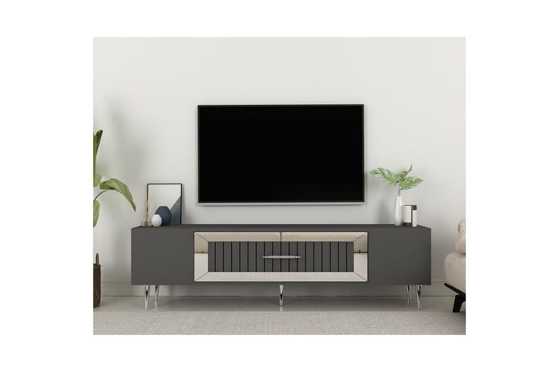 Anira TV-taso 150 cm - Antrasiitti/Hopea - Huonekalut - TV- & Mediakalusteet - Tv taso & Mediataso