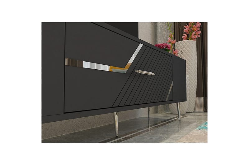 Anira TV-taso 150 cm - Antrasiitti/Hopea - Huonekalut - TV- & Mediakalusteet - Tv taso & Mediataso