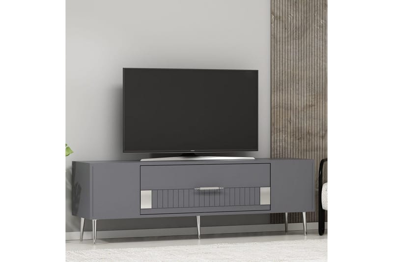Anira TV-taso 150 cm - Antrasiitti/Hopea - Huonekalut - TV- & Mediakalusteet - Tv taso & Mediataso