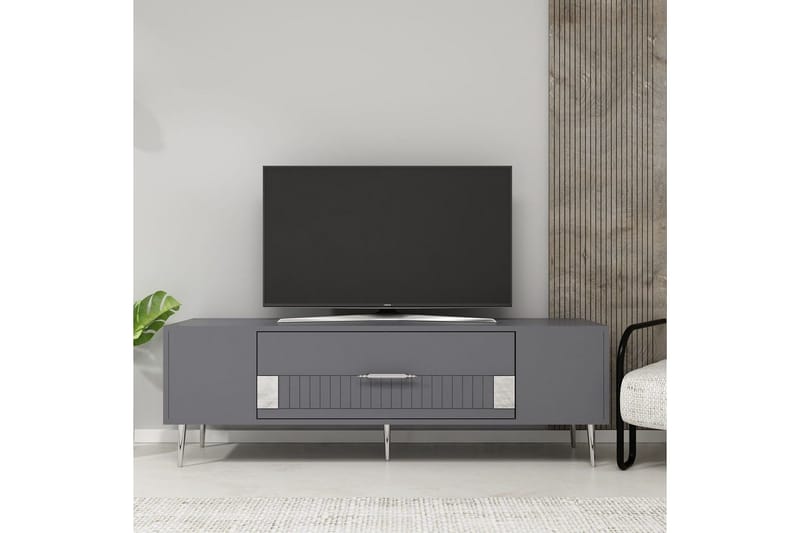 Anira TV-taso 150 cm - Antrasiitti/Hopea - Huonekalut - TV- & Mediakalusteet - Tv taso & Mediataso