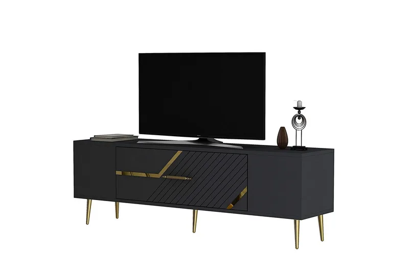 Anira TV-taso 150 cm - Antrasiitti/Keltainend - Huonekalut - TV- & Mediakalusteet - Tv taso & Mediataso