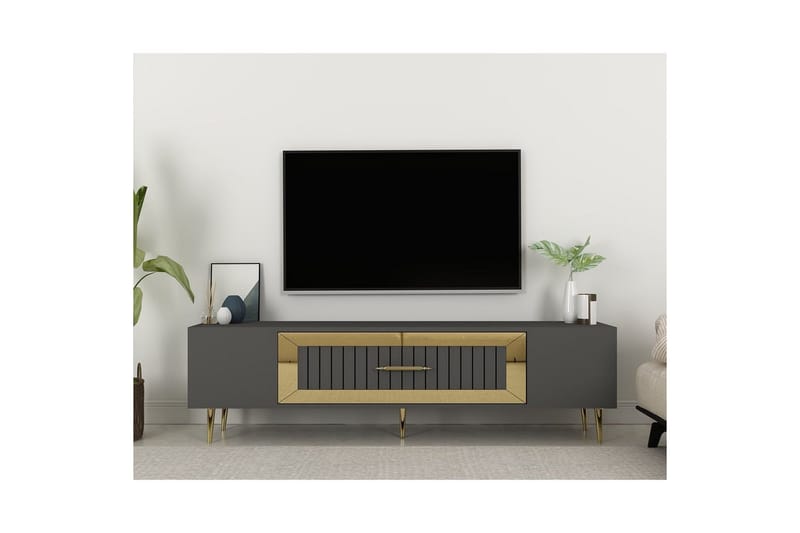 Anira TV-taso 150 cm - Antrasiitti/Keltainend - Huonekalut - TV- & Mediakalusteet - Tv taso & Mediataso
