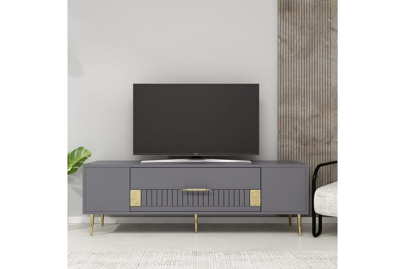 Anira TV-taso 150 cm - Antrasiitti/Keltainend - Huonekalut - TV- & Mediakalusteet - Tv taso & Mediataso