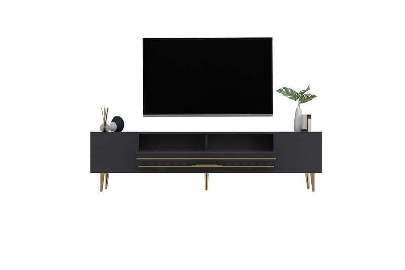 Anira TV-taso 150 cm - Antrasiitti/Keltainend - Huonekalut - TV- & Mediakalusteet - Tv taso & Mediataso