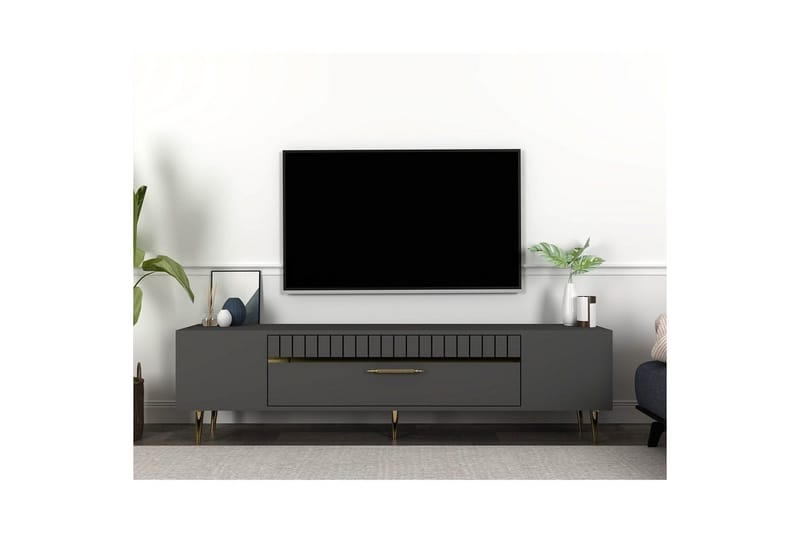 Anira TV-taso 150 cm - Antrasiitti/Keltainend - Huonekalut - TV- & Mediakalusteet - Tv taso & Mediataso