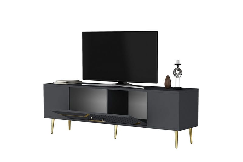 Anira TV-taso 150 cm - Antrasiitti/Keltainend - Huonekalut - TV- & Mediakalusteet - Tv taso & Mediataso