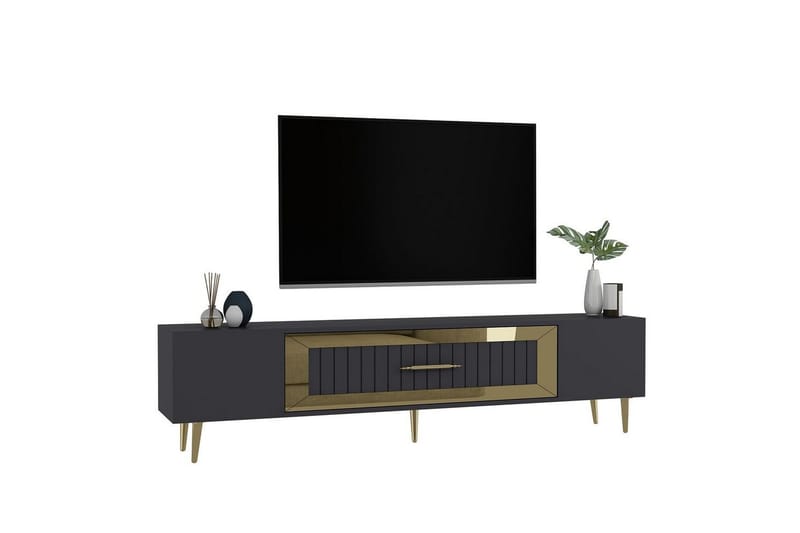 Anira TV-taso 150 cm - Antrasiitti/Keltainend - Huonekalut - TV- & Mediakalusteet - Tv taso & Mediataso