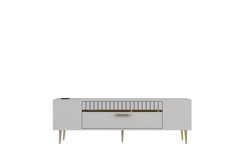 Anira TV-taso 150 cm - Valkoinen/Keltainend - Huonekalut - TV- & Mediakalusteet - Tv taso & Mediataso