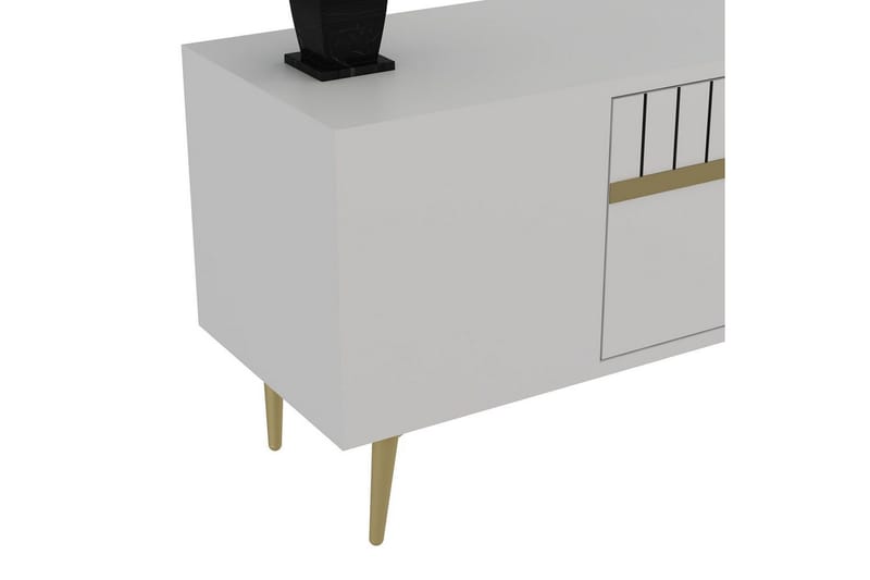 Anira TV-taso 150 cm - Valkoinen/Keltainend - Huonekalut - TV- & Mediakalusteet - Tv taso & Mediataso