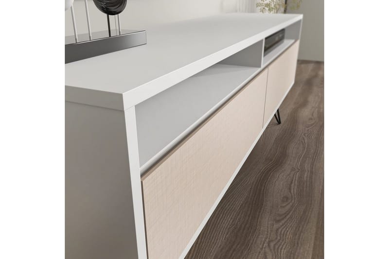 Anvor TV-taso 140 cm - Valkoinen/Beige - Huonekalut - TV- & Mediakalusteet - Tv taso & Mediataso