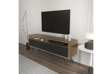 Anvor TV-taso 140 cm - Pähkinä/Musta - Huonekalut - TV- & Mediakalusteet - Tv taso & Mediataso