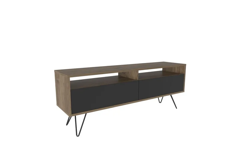 Anvor TV-taso 140 cm - Pähkinä/Musta - Huonekalut - TV- & Mediakalusteet - Tv taso & Mediataso