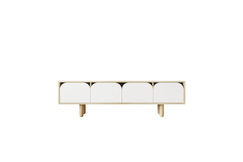 Arvo TV-taso 180x30 cm, Ruskea/Valkoinen