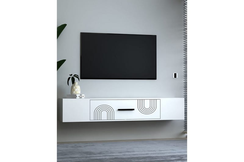 Avryn TV-taso 150 cm - Valkoinen - Huonekalut - TV- & Mediakalusteet - Tv taso & Mediataso