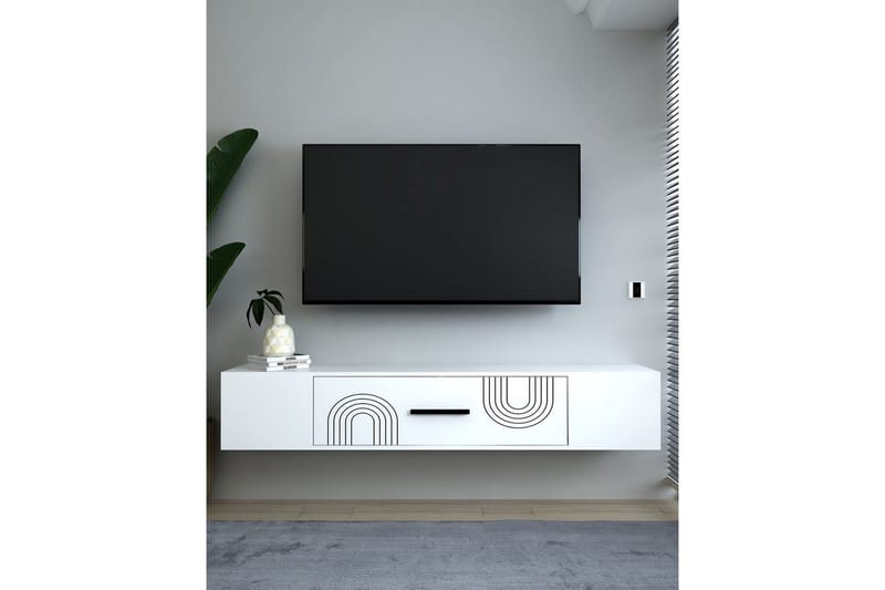 Avryn TV-taso 150 cm - Valkoinen - Huonekalut - TV- & Mediakalusteet - Tv taso & Mediataso