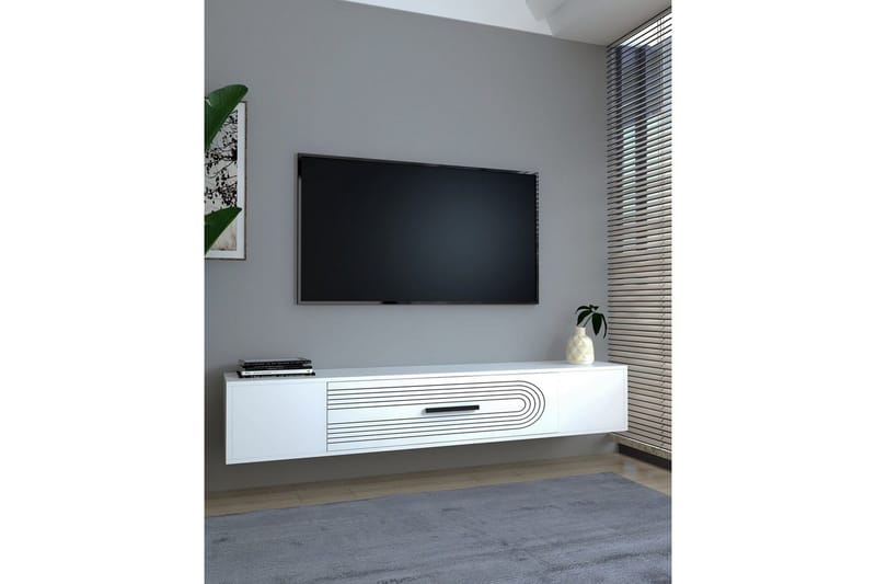 Avryn TV-taso 150 cm - Valkoinen - Huonekalut - TV- & Mediakalusteet - Tv taso & Mediataso