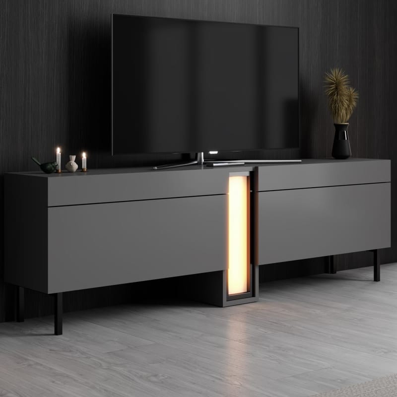 Berriaren TV-taso 180 cm - Antrasiitti - Huonekalut - TV- & Mediakalusteet - Mediajalusta & seinäteline