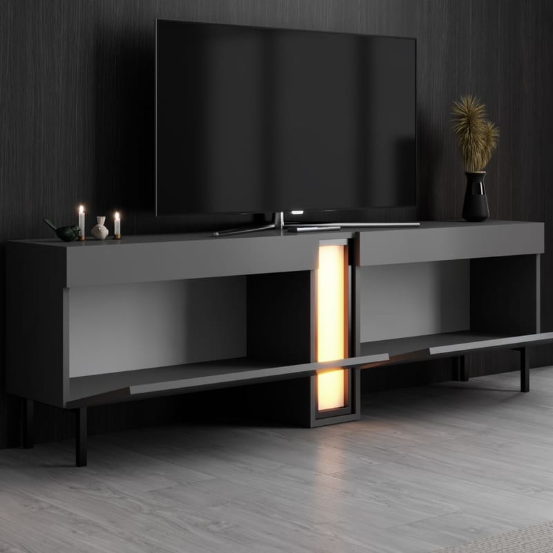 Berriaren TV-taso 180 cm - Antrasiitti - Huonekalut - TV- & Mediakalusteet - Mediajalusta & seinäteline