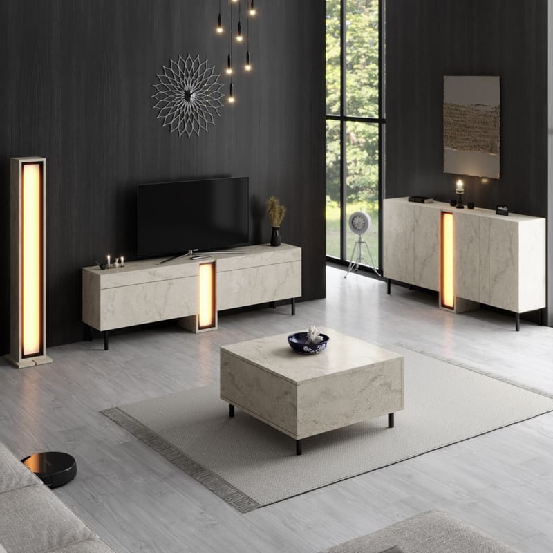 Berriaren TV-taso 180 cm - travertiini - Huonekalut - TV- & Mediakalusteet - Mediajalusta & seinäteline