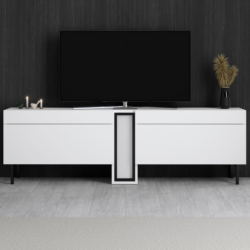 Berriaren TV-taso 180 cm - Valkoinen - Huonekalut - TV- & Mediakalusteet - Mediajalusta & seinäteline