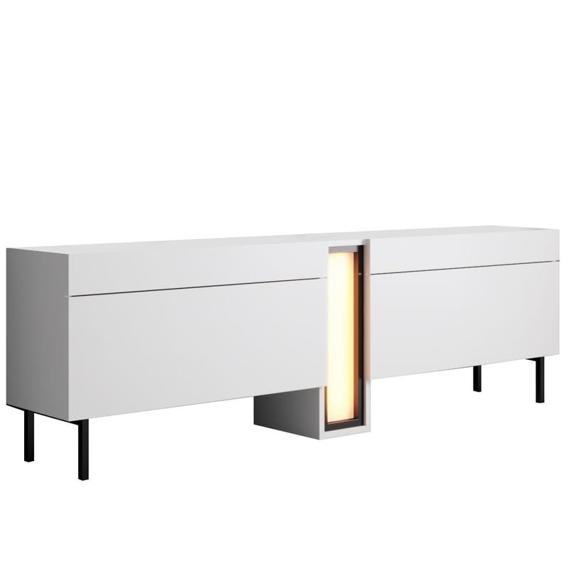 Berriaren TV-taso 180 cm - Valkoinen - Huonekalut - TV- & Mediakalusteet - Mediajalusta & seinäteline