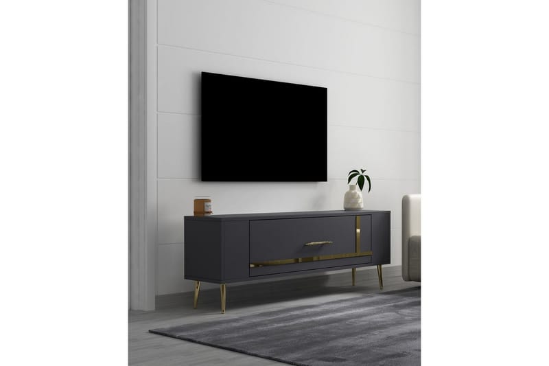Beyra TV-taso 120 cm - Antrasiitti/Keltainend - Huonekalut - TV- & Mediakalusteet - Tv taso & Mediataso