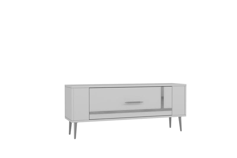 Beyra TV-taso 120 cm - Valkoinen/Hopea - Huonekalut - TV- & Mediakalusteet - Tv taso & Mediataso