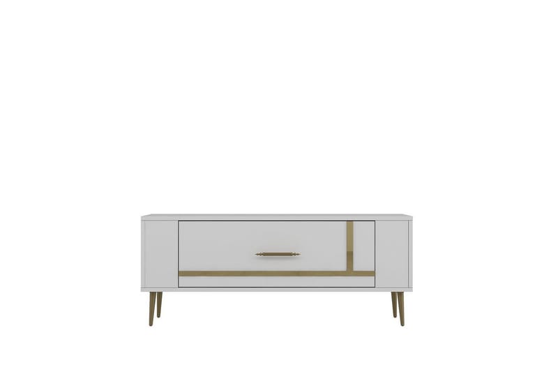 Beyra TV-taso 120 cm - Valkoinen/Keltainend - Huonekalut - TV- & Mediakalusteet - Tv taso & Mediataso