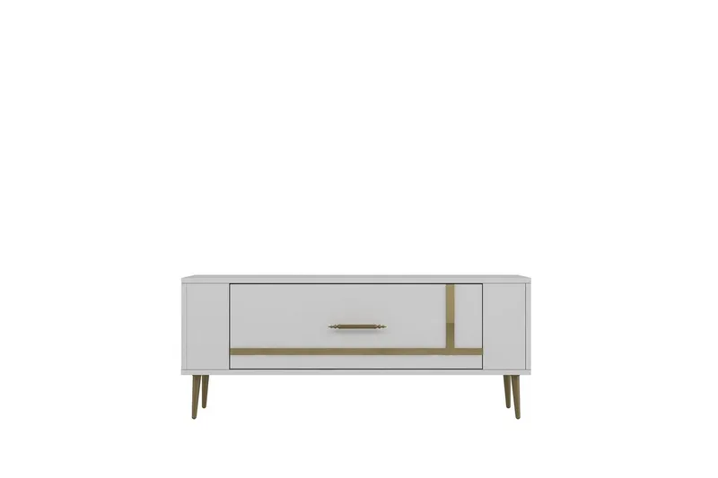 Beyra TV-taso 120 cm, Valkoinen/Keltainend