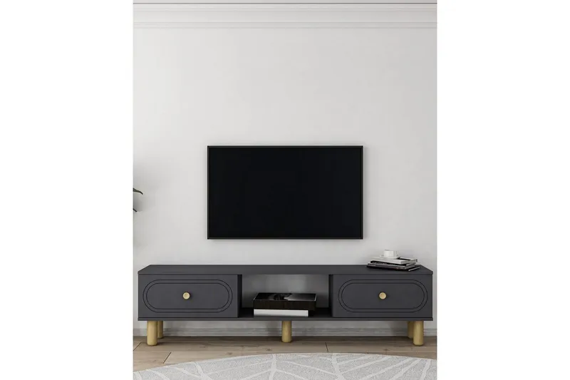 Bohem TV-taso 150x30 cm - Antrasiitti - Huonekalut - TV- & Mediakalusteet - Mediajalusta & seinäteline