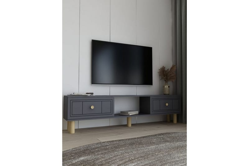 Bohem TV-taso 150x30 cm - Antrasiitti - Huonekalut - TV- & Mediakalusteet - Mediajalusta & seinäteline