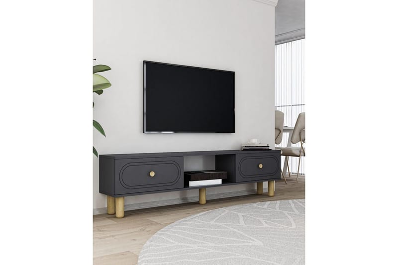 Bohem TV-taso 150x30 cm - Antrasiitti - Huonekalut - TV- & Mediakalusteet - Mediajalusta & seinäteline