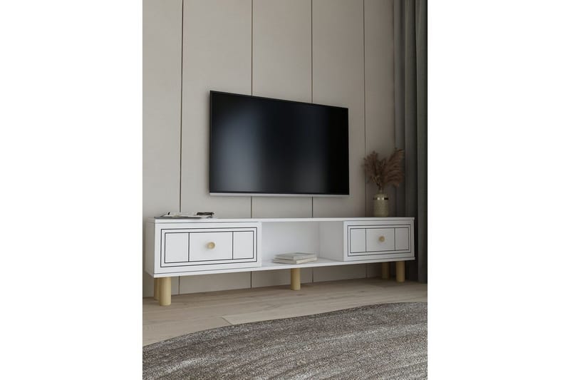 Bohem TV-taso 150x30 cm - Valkoinen - Huonekalut - TV- & Mediakalusteet - Mediajalusta & seinäteline