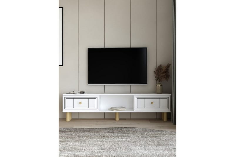 Bohem TV-taso 150x30 cm - Valkoinen - Huonekalut - TV- & Mediakalusteet - Mediajalusta & seinäteline
