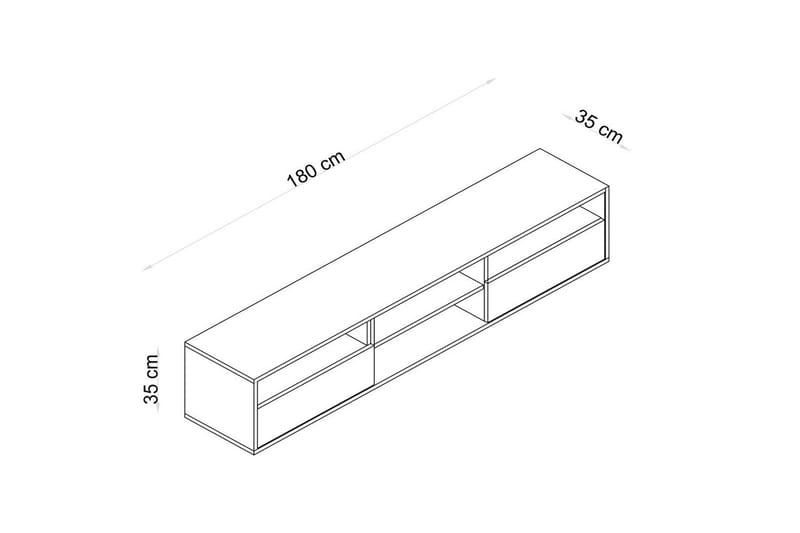 Brivor TV-taso 180 cm - Tammi - Huonekalut - TV- & Mediakalusteet - Tv taso & Mediataso